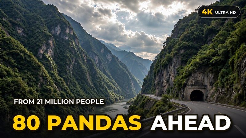 21 Million People to 80 Pandas: Chengdu to Wolong (4K POV)