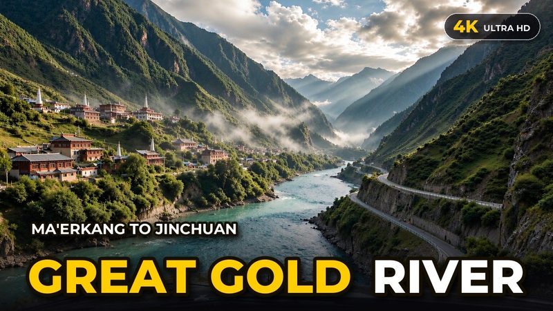 Down the Great Gold River Valley: Maerkang to Jinchuan (4K POV)