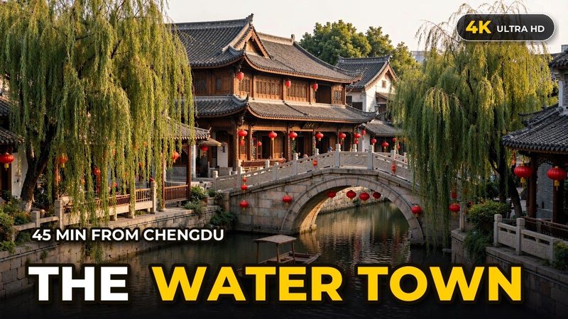 Kuanzhai Alley to Sandaoyan | Old Chengdu to the Water Town (4K POV)
